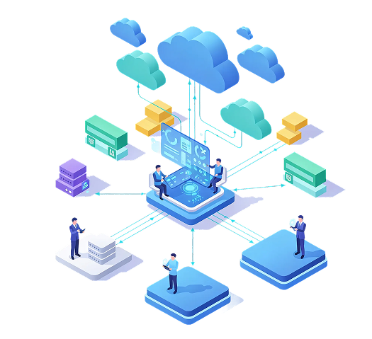 Cloud Integration Solutions Illustration